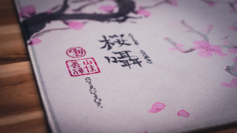 "Whispers of Sakura" — Cherry Blossom Deskmat