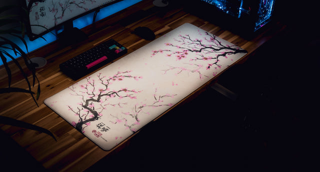 "Whispers of Sakura" — Cherry Blossom Deskmat