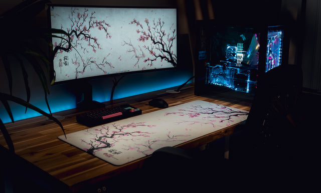 "Whispers of Sakura" — Cherry Blossom Deskmat