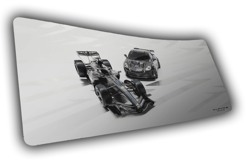 "A526 & A110 GT4" Alpine Sim Racing XL gaming deskmat — Epic Desk