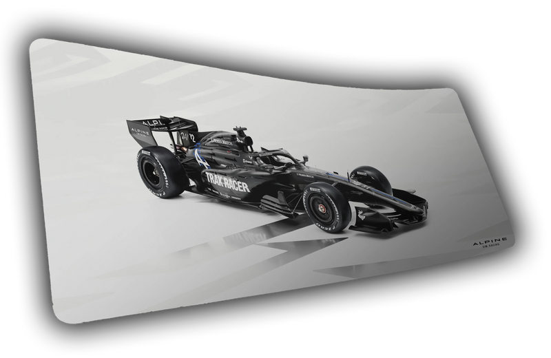 "A526 Power" Alpine Sim Racing XL gaming deskmat — Epic Desk
