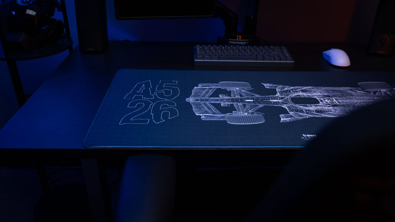 "Blueprint V1" — BWT Alpine F1 Deskmat
