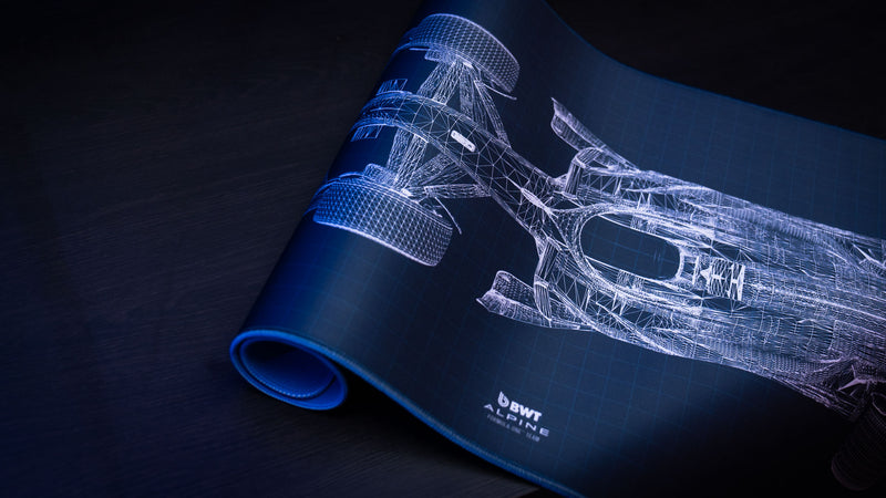 "Blueprint V1" — BWT Alpine F1 Deskmat