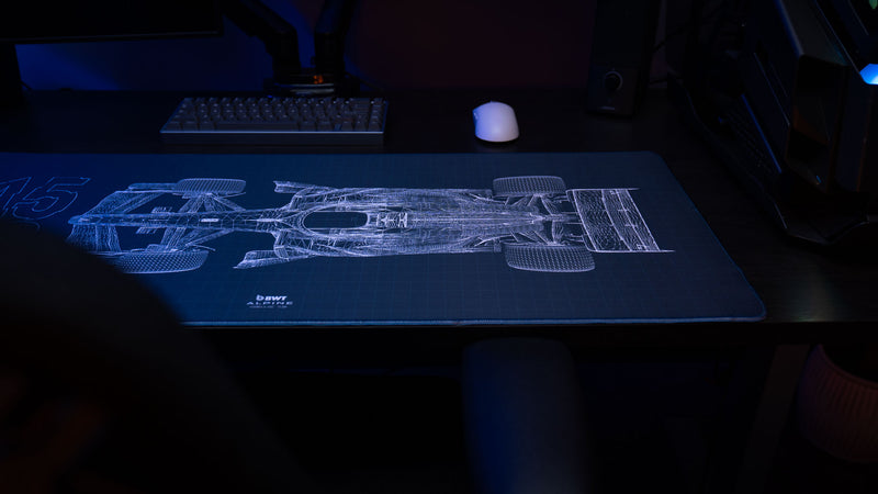 "Blueprint V1" — BWT Alpine F1 Deskmat