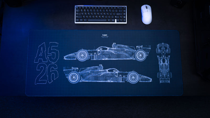 "Blueprint V2" — BWT Alpine F1 Deskmat