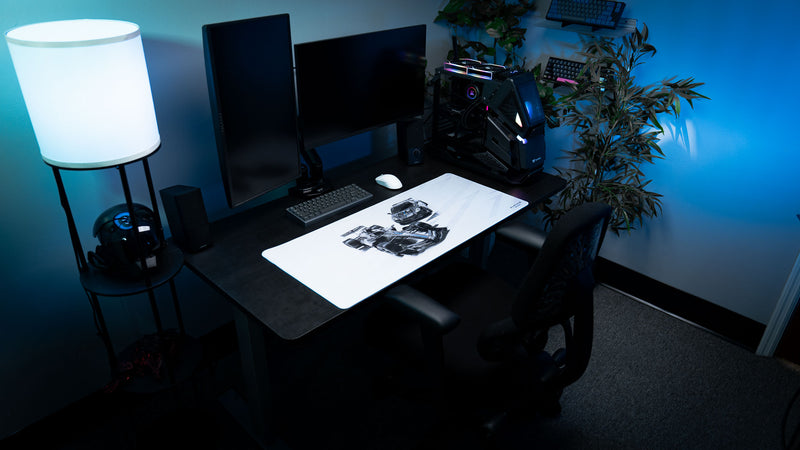 "A526 & A110 GT4" — Alpine Sim Racing Deskmat