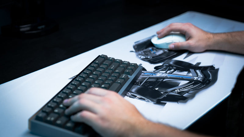 "A526 & A110 GT4" — Alpine Sim Racing Deskmat