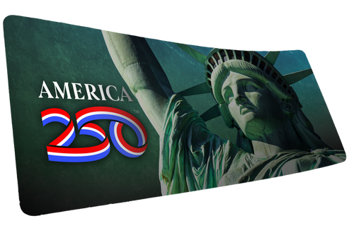 "Close up Statue of Liberty" — America 250 Deskmat