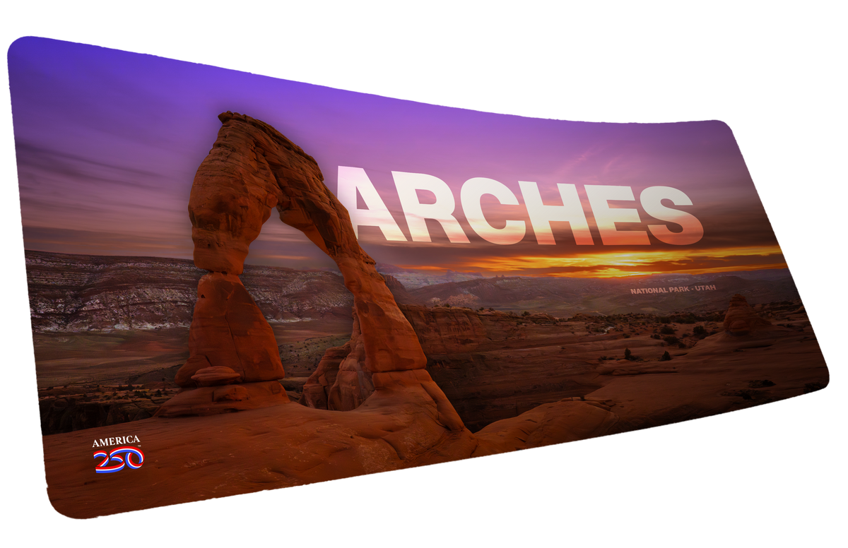 "Arches National Park" America 250 XL gaming deskmat — Epic Desk