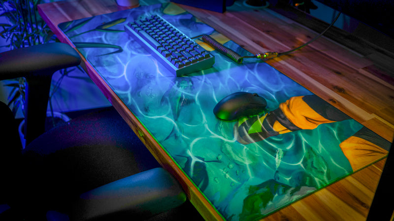 "Down by the RIver" — Rust Deskmat