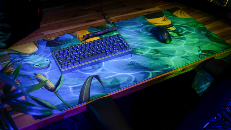 "Down by the RIver" — Rust Deskmat