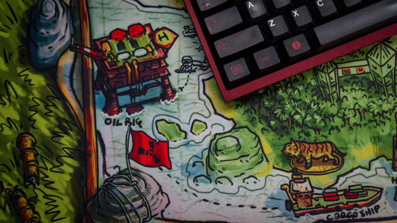 "Battle Plans" — Rust Deskmat