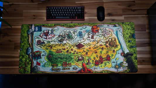"Battle Plans" Rust XL gaming deskmat — Epic Desk
