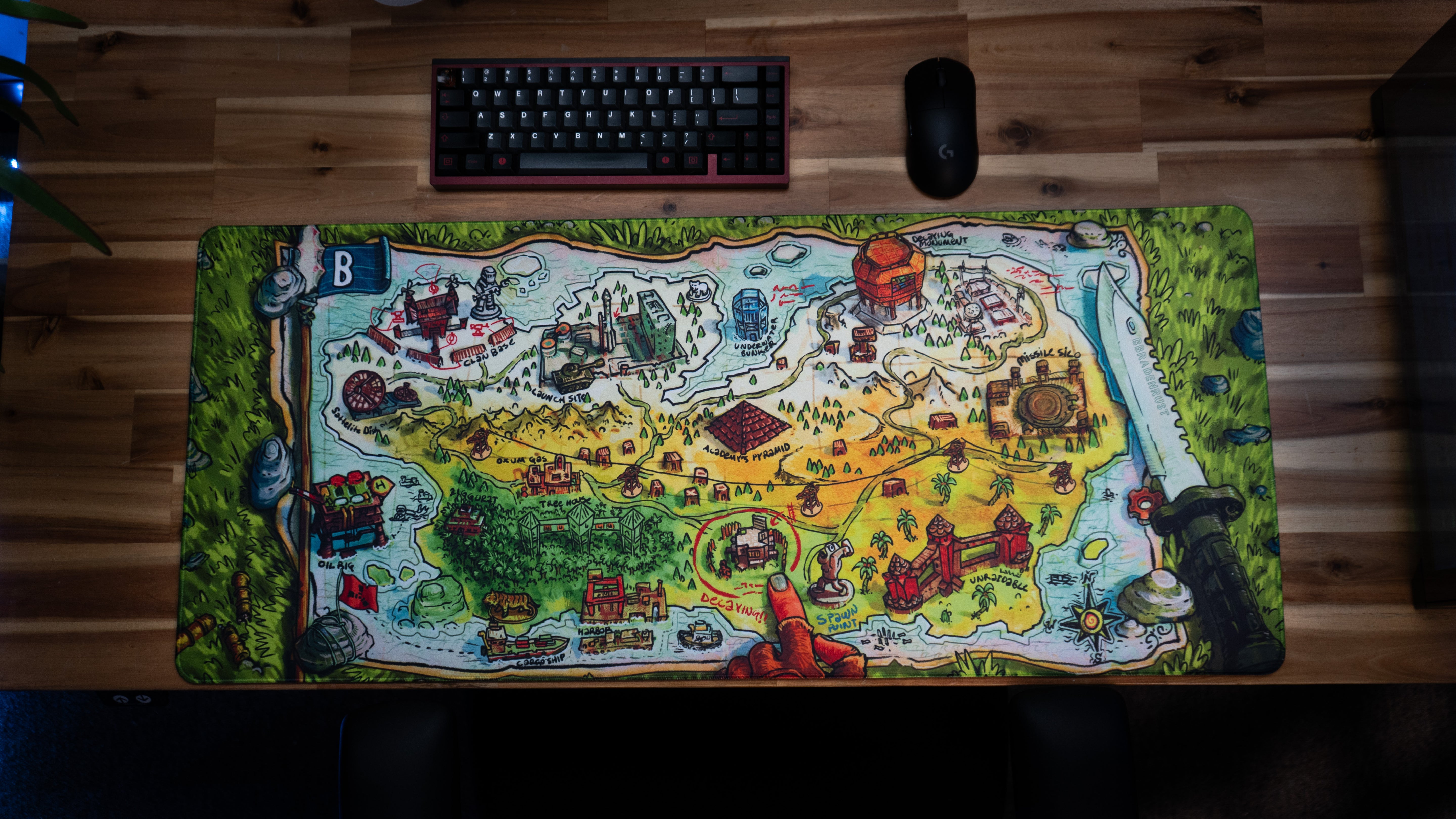 BBraden "Battle Plans" Content Creator Collaboration Rust Gaming Deskmat