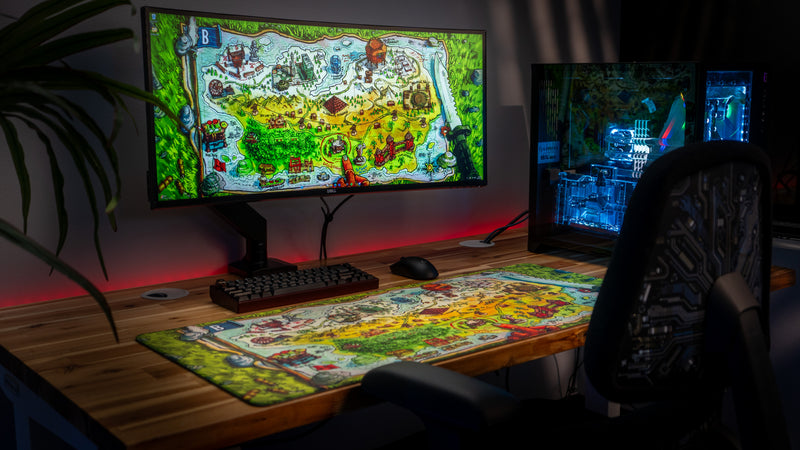 "Battle Plans" — Rust Deskmat