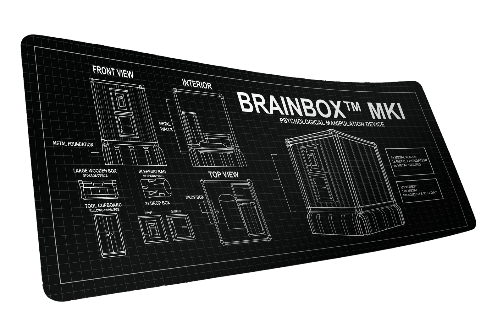 "BRAINBOX™ MK1" Rust XL gaming deskmat — Epic Desk