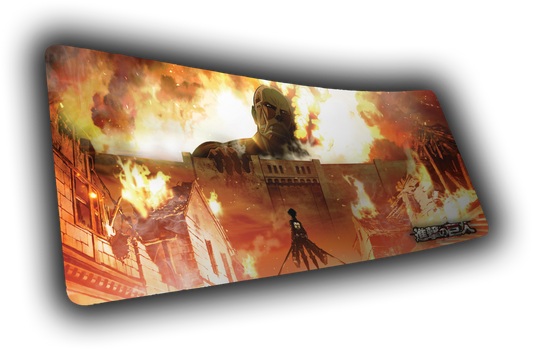 "The Colossals Arrival" Attack on Titan XL gaming deskmat — Epic Desk