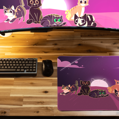 Dooley Noted "Purrfect Evening" Creator Collaboration Limited Edition Gaming Mouse Pad