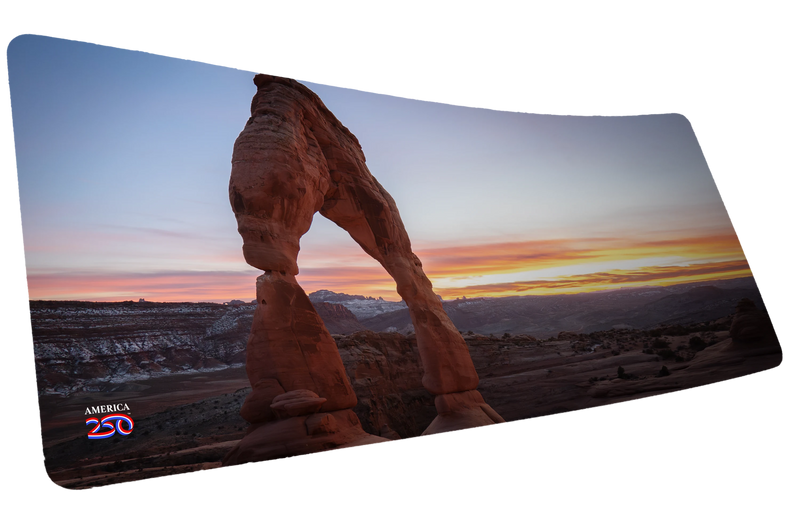 "Delicate Arch" America 250 XL gaming deskmat — Epic Desk
