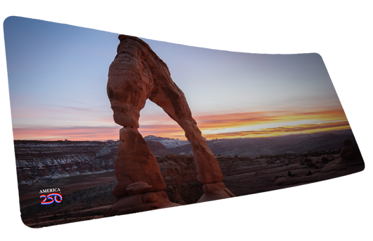 "Delicate Arch" America 250 XL gaming deskmat — Epic Desk