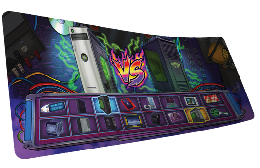"E-waste Showdown" Bringus Studios XL gaming deskmat — Epic Desk