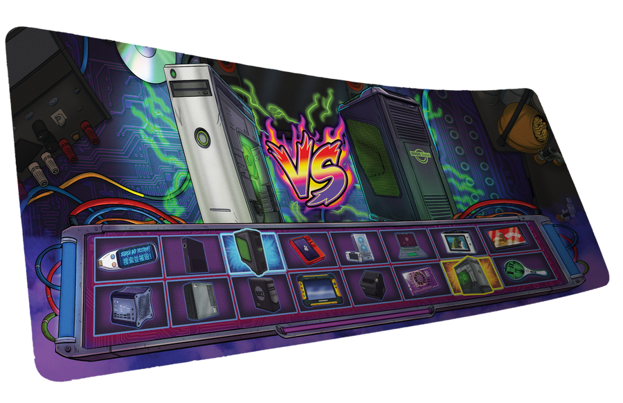 "E-waste Showdown" Bringus Studios XL gaming deskmat — Epic Desk