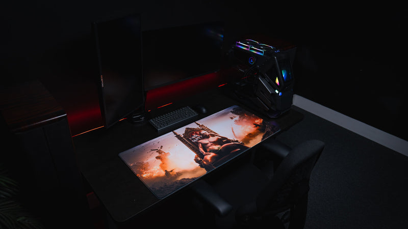 Epic Trolling "King Guppy's Throne" — Gaming Desk mat