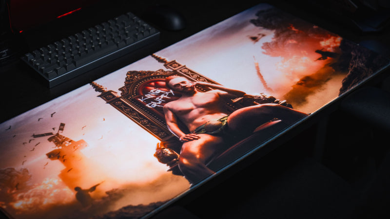 Epic Trolling "King Guppy's Throne" — Gaming Desk mat