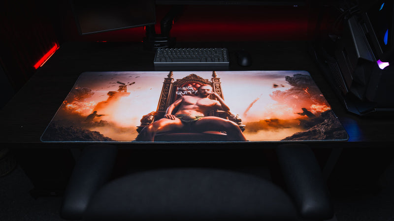 Epic Trolling "King Guppy's Throne" — Gaming Desk mat