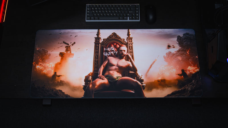 Epic Trolling "King Guppy's Throne" — Gaming Desk mat