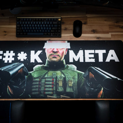 JesseKazam “F#*K META” XL Gaming Desk Mat – Limited Edition