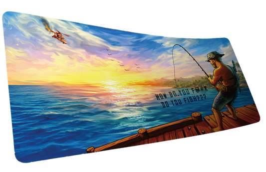 "How do you f@#k do you fish?" Rust XL gaming deskmat — Epic Desk