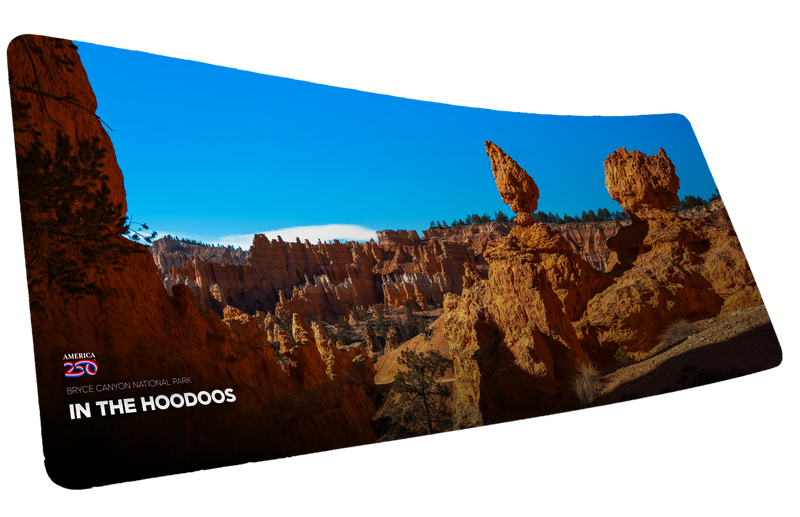 "In the Hoodoos" America 250 XL gaming deskmat — Epic Desk