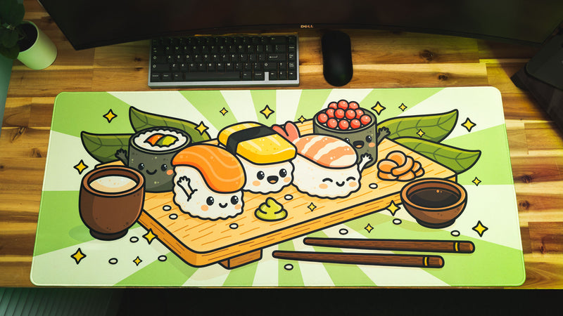 "Roll Call: Zen" Desk Mat – Kawaii Gaming Mouse Pad