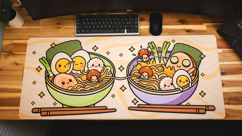 "Ramen & Friends" Desk Mat / Kawaii Gaming Mouse Pad