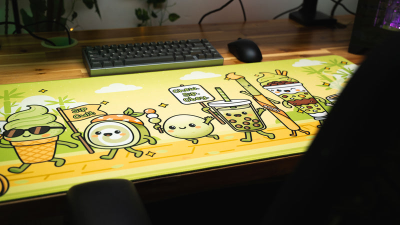 "Sip Cult" — Kawaii Deskmat
