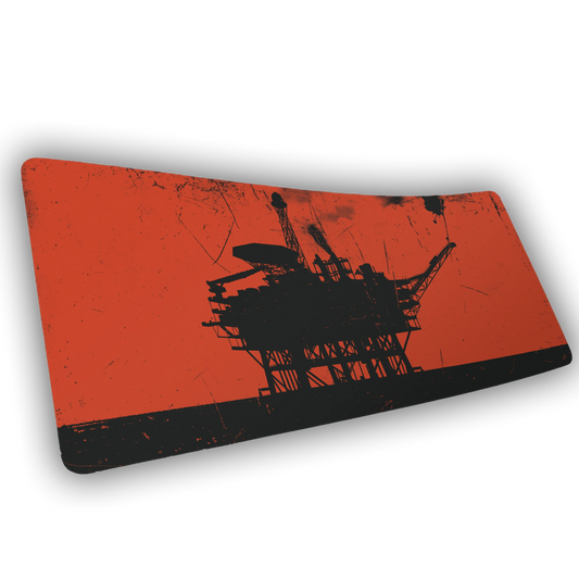 "Oil Rig" Rust XL gaming deskmat — Epic Desk