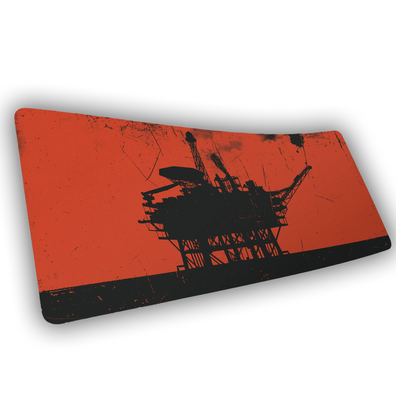 "Oil Rig" Rust XL gaming deskmat — Epic Desk