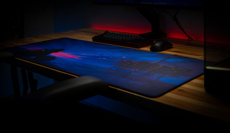 "Silent Rig" — Rust Deskmat