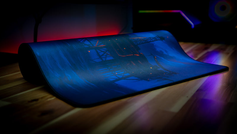 "Silent Rig" — Rust Deskmat