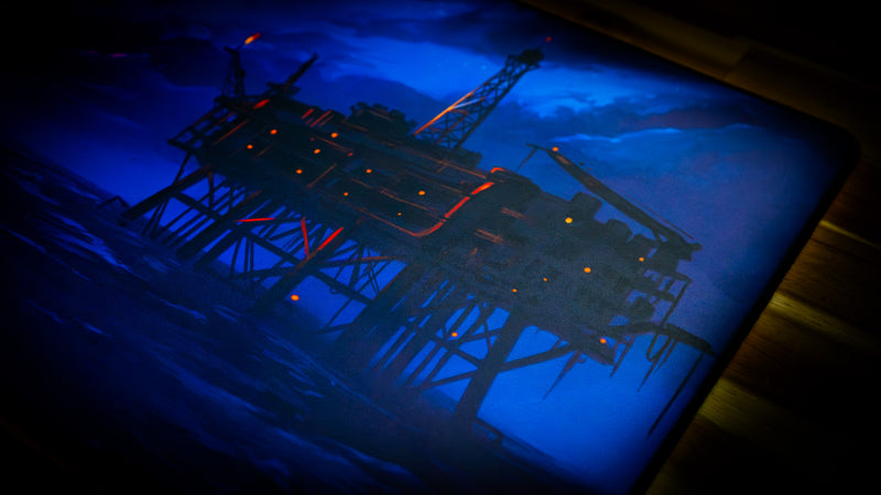 "Silent Rig" — Rust Deskmat