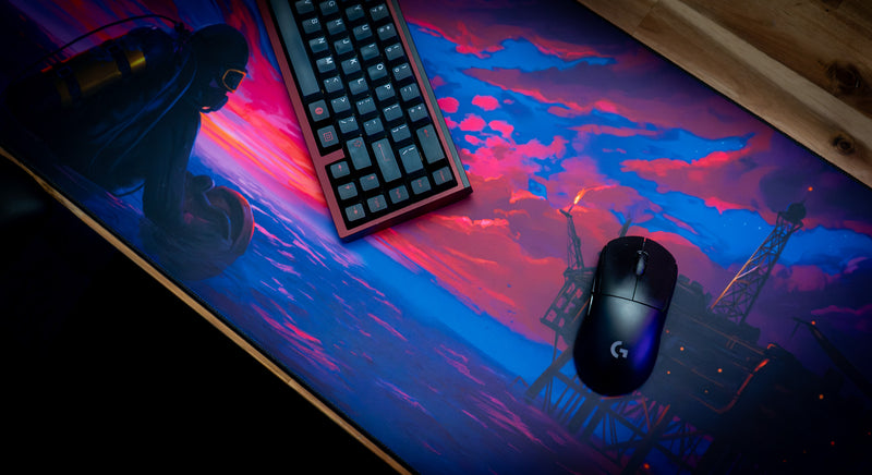 "Inferno Rig" — Rust Deskmat