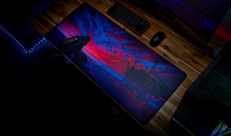 "Inferno Rig" — Rust Deskmat