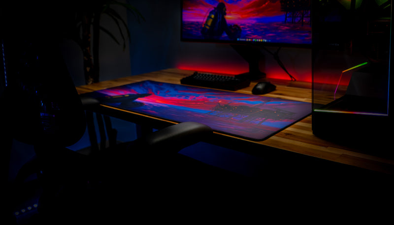 "Inferno Rig" — Rust Deskmat