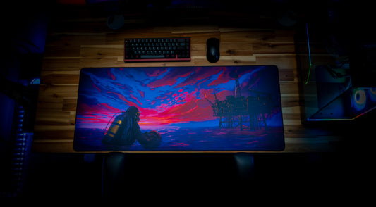 "Inferno Rig" Rust XL gaming deskmat — Epic Desk