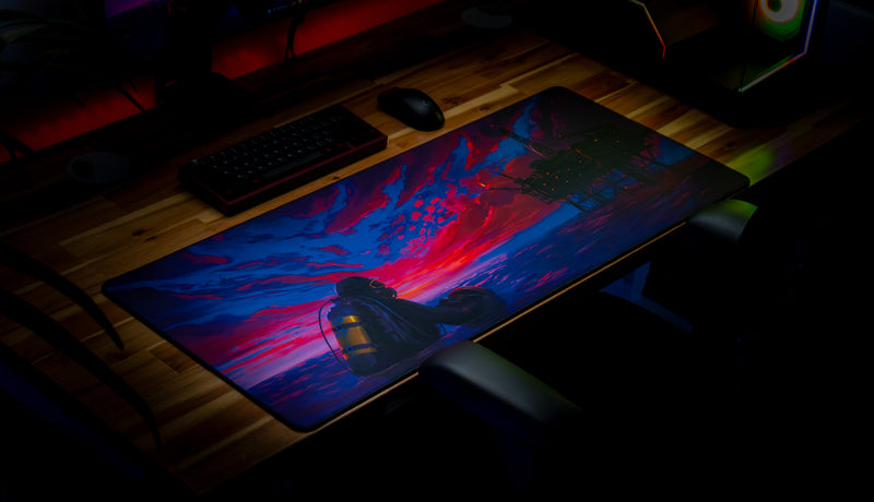 "Inferno Rig" — Rust Deskmat