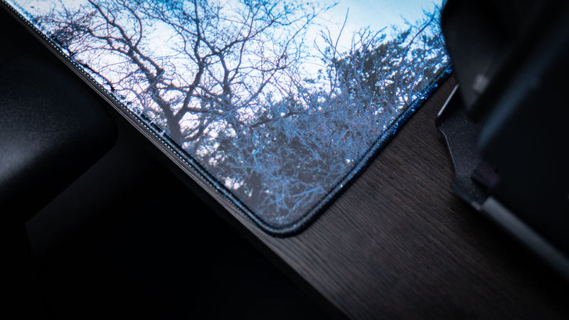 Close-up of the Patriarch Peak deskmat highlighting premium stitched edges, detailed Zion National Park photography, durable construction, and a smooth gaming surface.