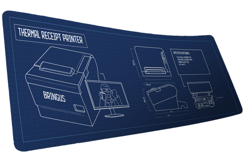 "Receipt Printer Schematics" — Bringus Studios Deskmat