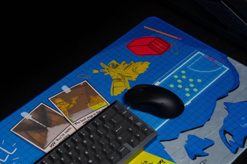 Replaymode The Tunnel gaming deskmat with keyboard and mouse