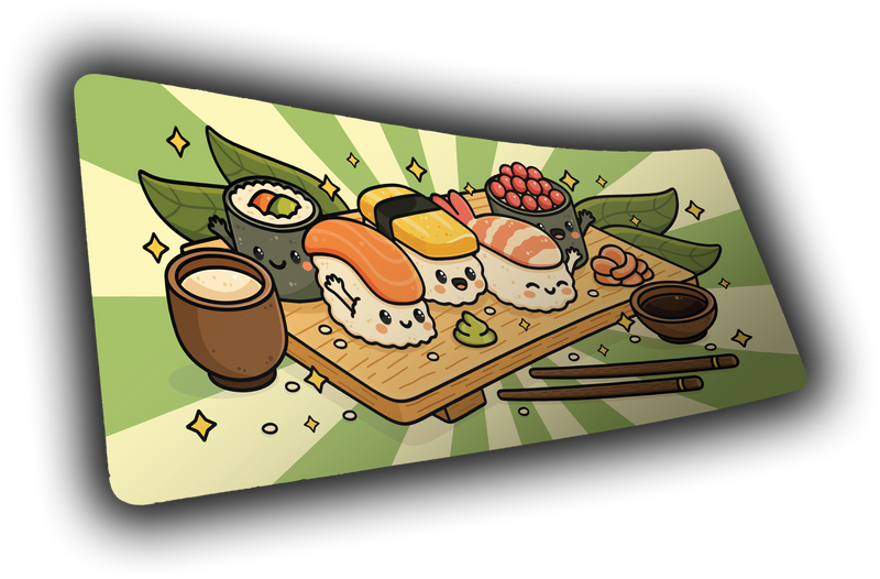"Roll Call: Zen" Desk Mat – Kawaii Gaming Mouse Pad